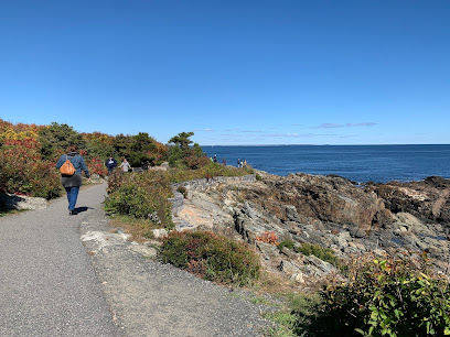 The Marginal Way paved coastal cliff walk path and ocean views