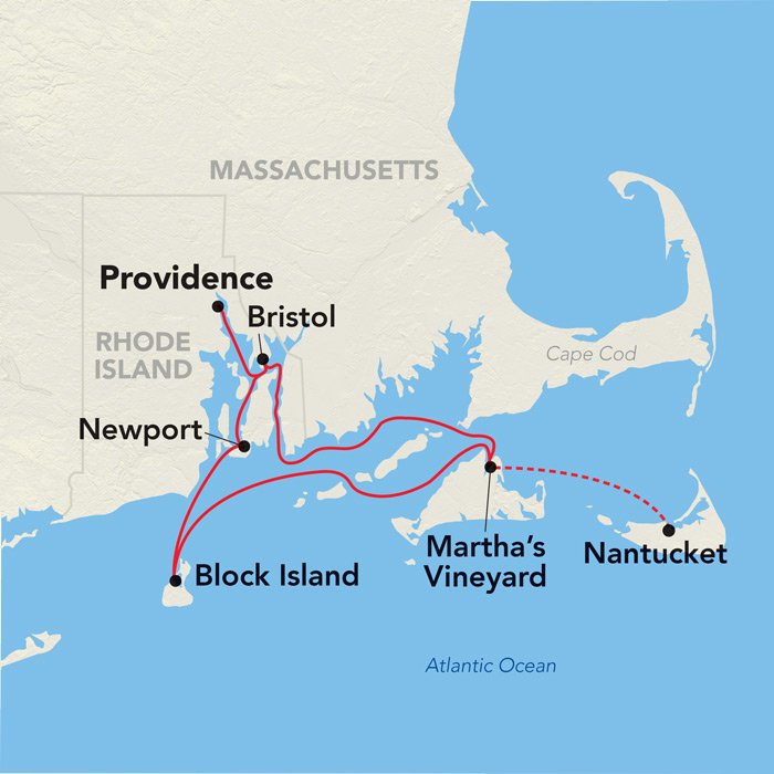 Classic New England Passenger Ferry Heading to Block Island