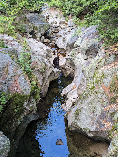 Sculptured Rocks Natural Area winding curved rock chutes