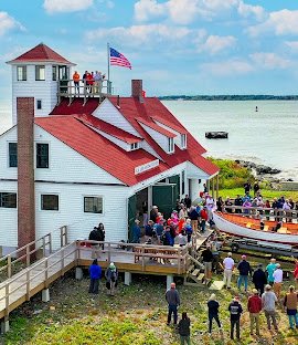 Wood Island Life Saving Station with marine railway